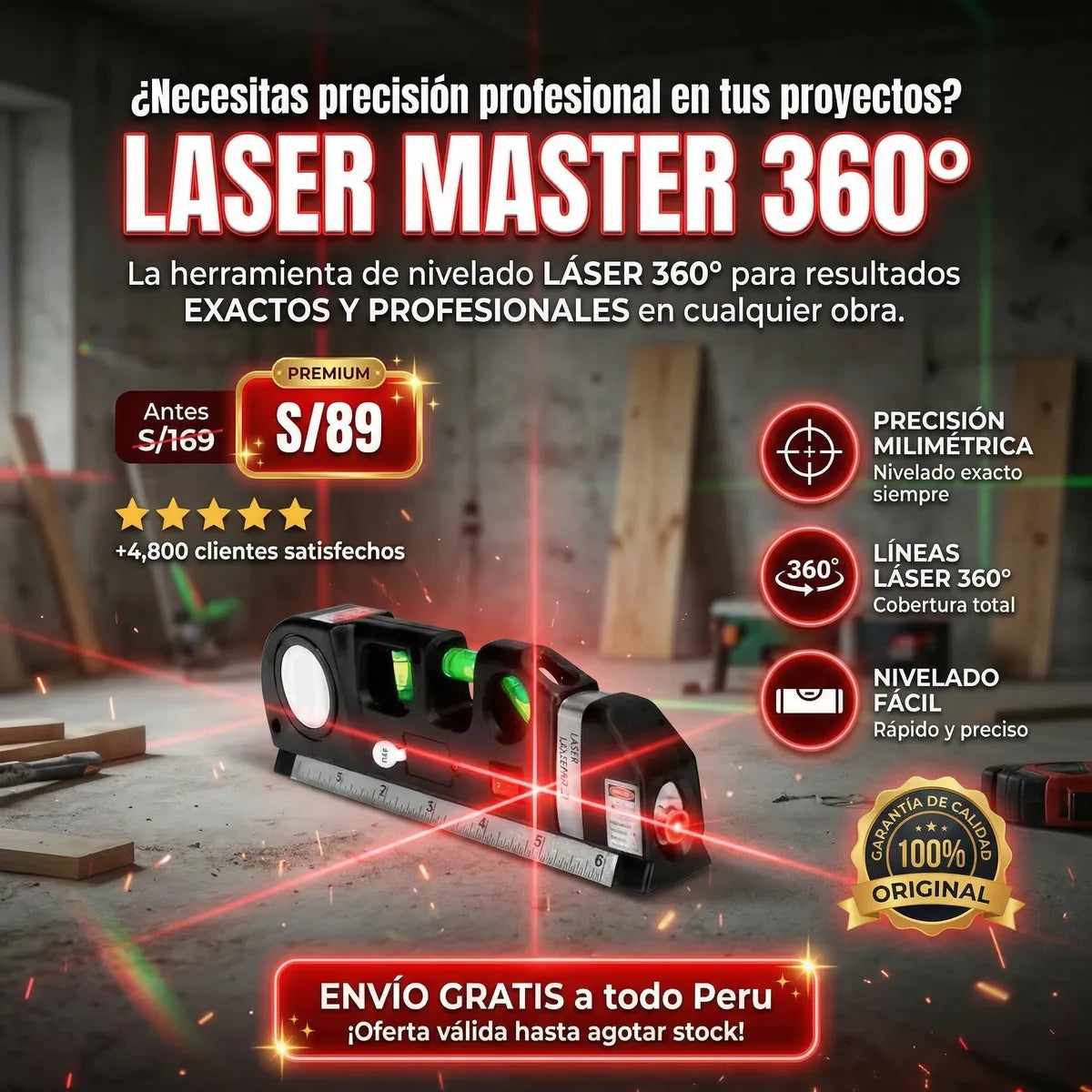 LaserMaster 360° - Precisión, rapidez, control