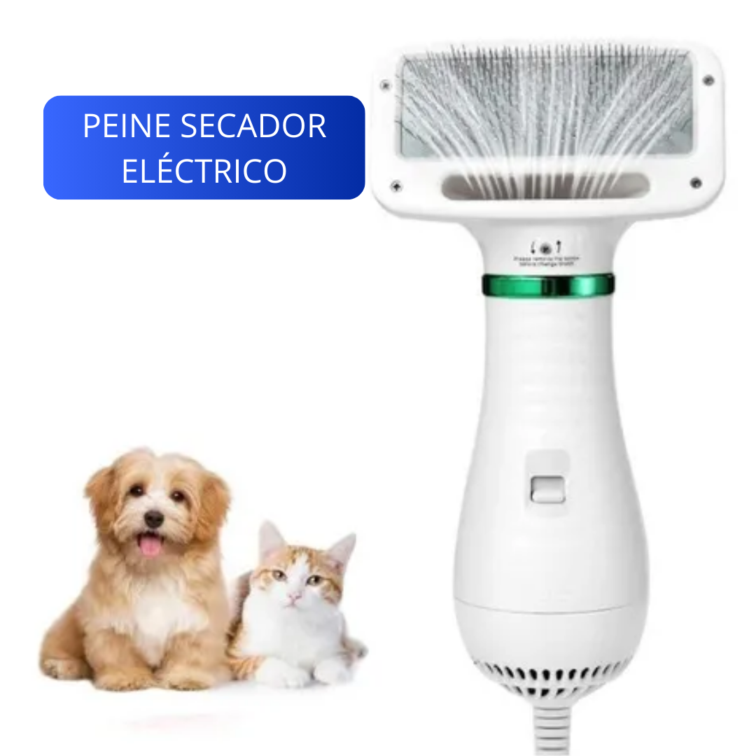 Peine secadora eléctrico para mascotas