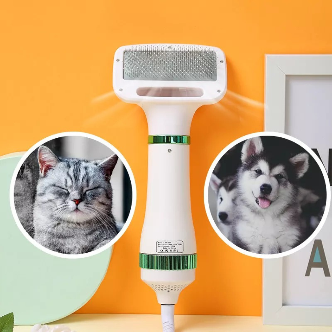 Peine secadora eléctrico para mascotas