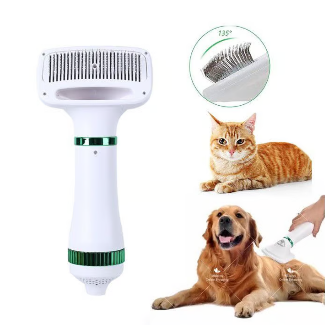Peine secadora eléctrico para mascotas