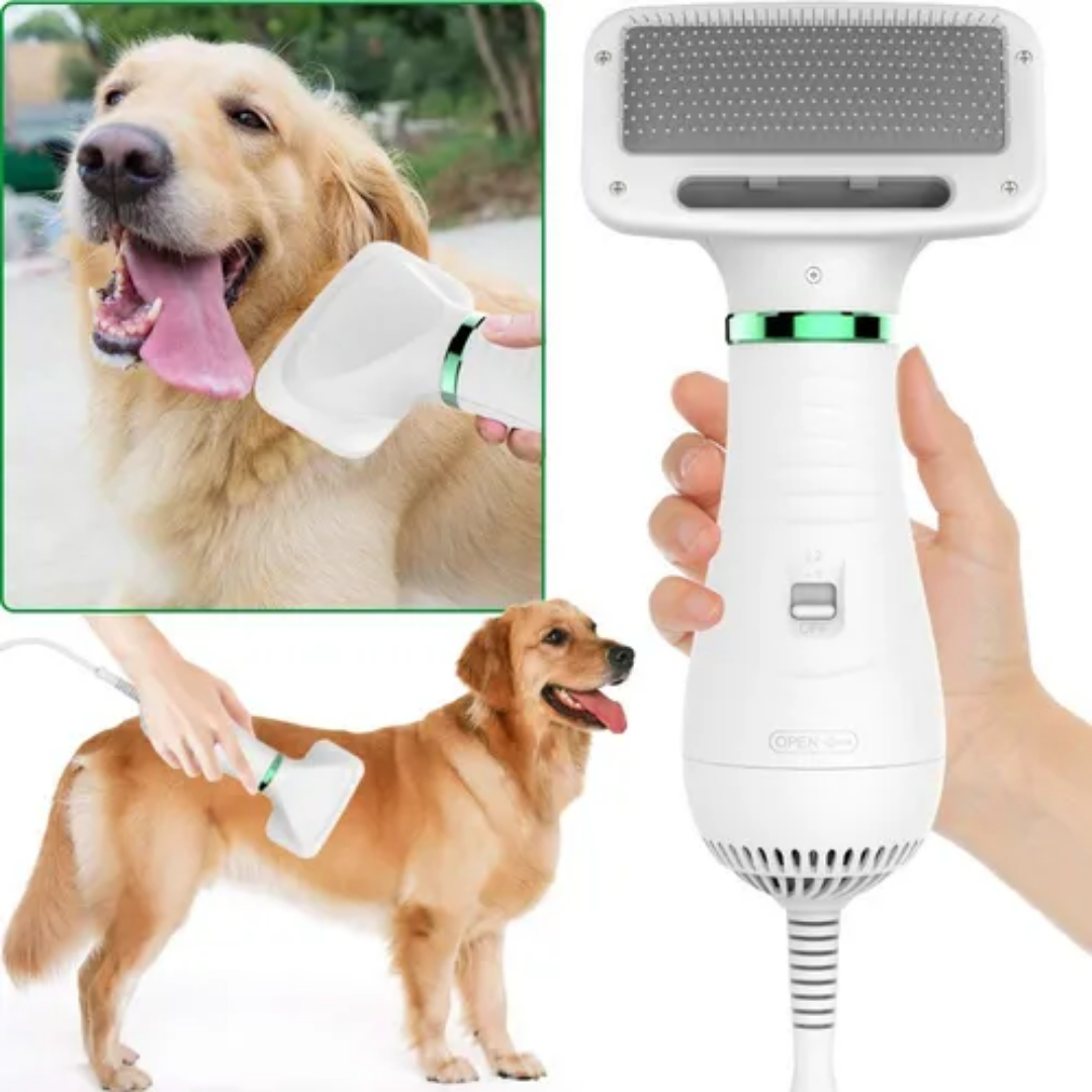Peine secadora eléctrico para mascotas