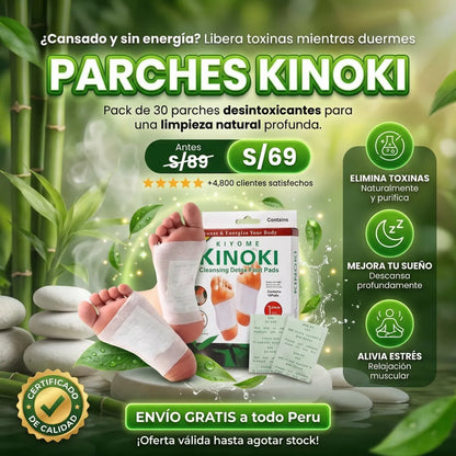 30 Parches Kinoki™ - Alivio Natural para desintoxicar tu cuerpo