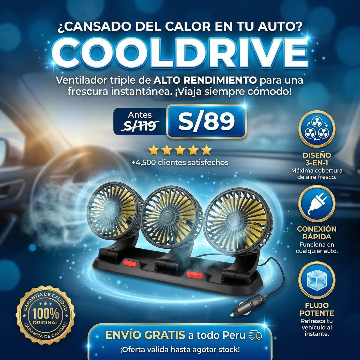 CoolDrive - Frescura instantánea, comodidad en el camino