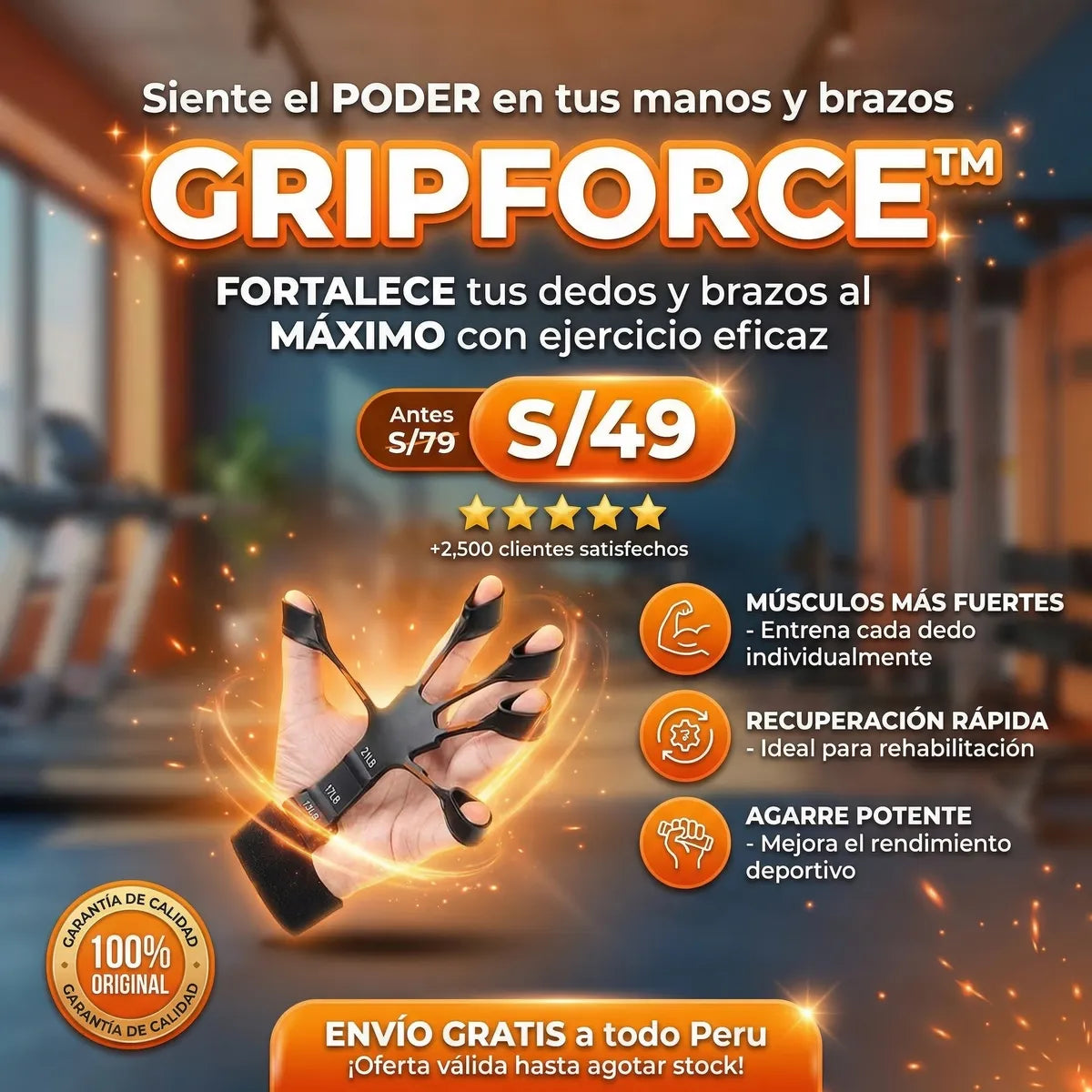 GripForce™ - Dispositivo de Ejercicio de Mano y Dedos