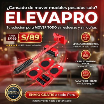 ElevaPro - Kit Elevador de Muebles (Juego de 5 Piezas)