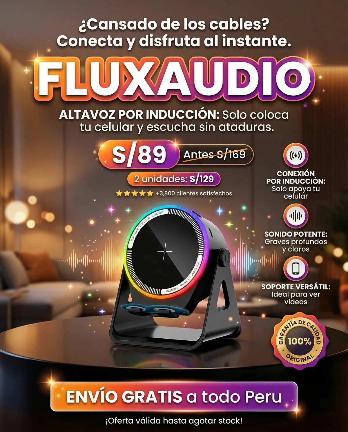 FluxAudio - Convierte tu celular en un concierto portátil