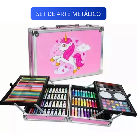 Set De Arte Maletin Metalica 145 Piezas