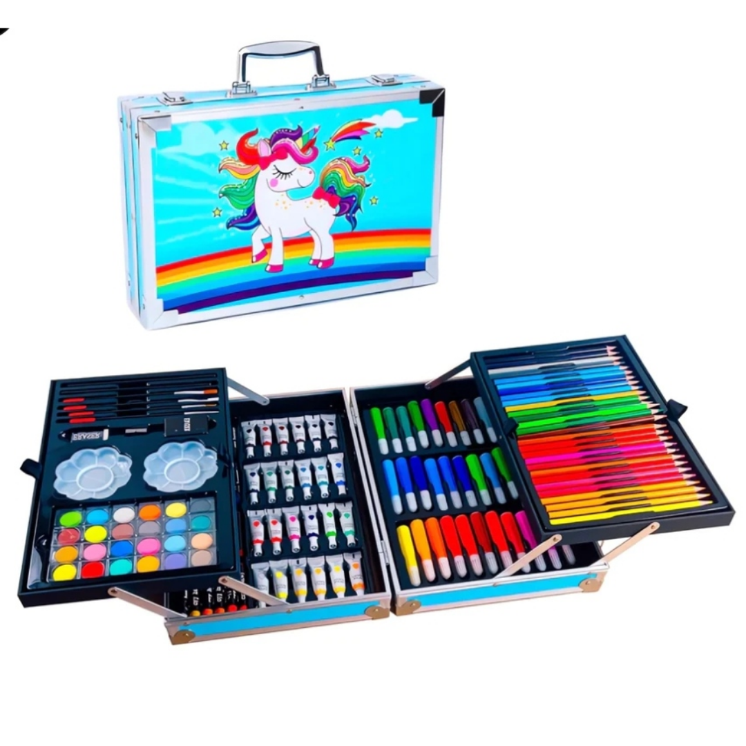 Set De Arte Maletin Metalica 145 Piezas
