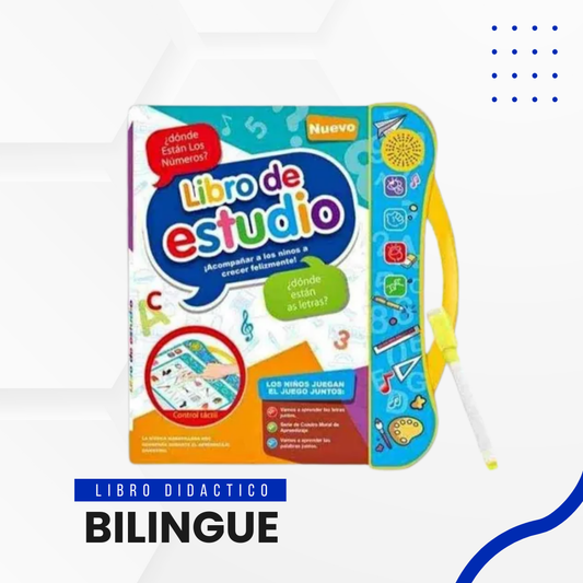BilingualFun™ - Libro Didáctico Interactivo para Niños con Sonido Musical