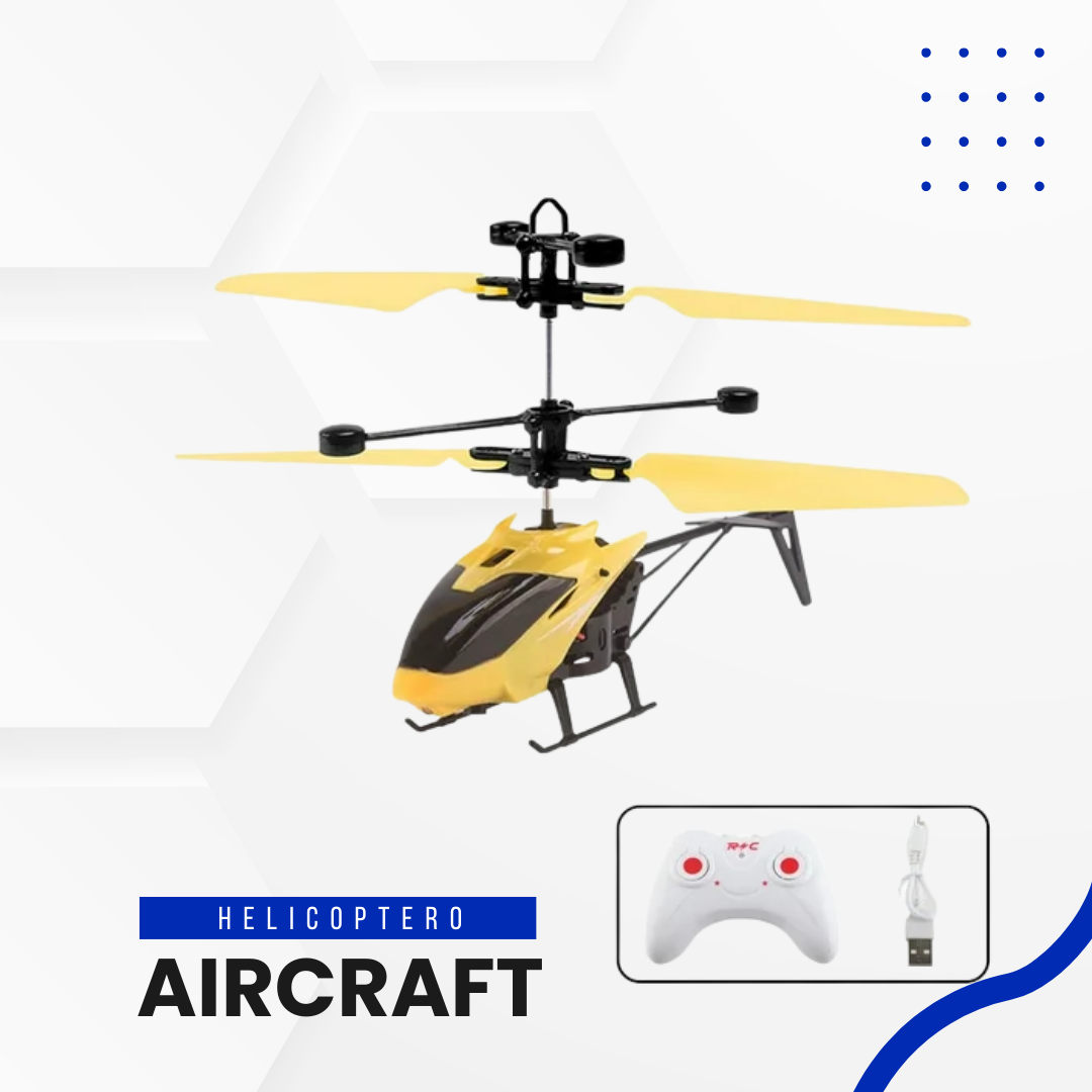 AIRCRAFT™- Helicóptero Infrarrojo Recargable con Sensores