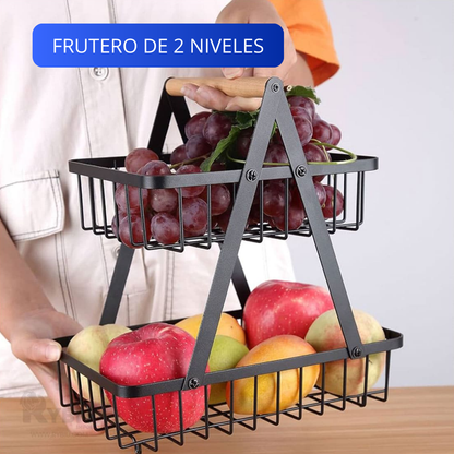 Organizador frutero 2 niveles