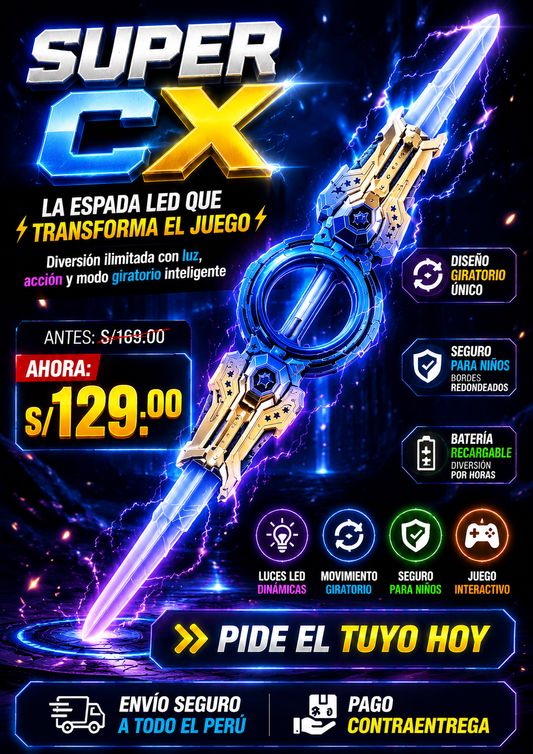 SUPER CX - Espada giratoria con luces