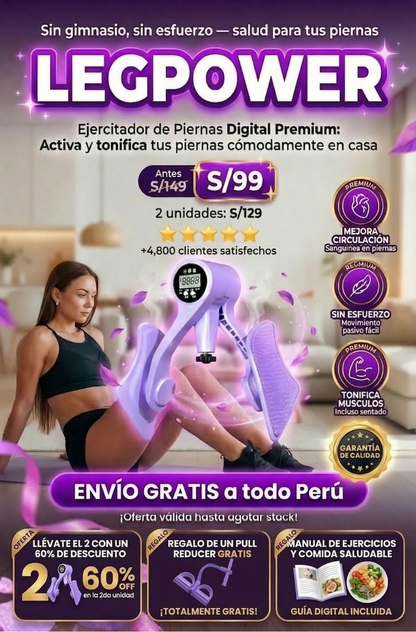 LegPower - Mejora la circulación y reduce la hinchazón sin salir de casa.