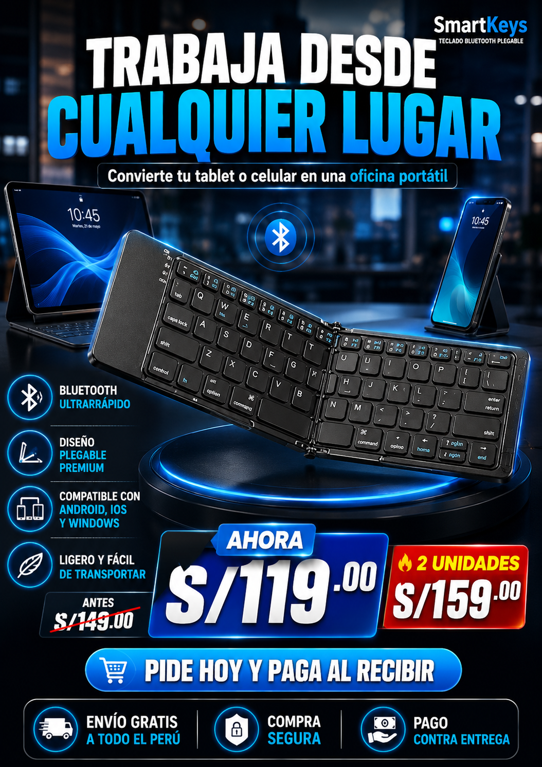 Smart Keys - El teclado plegable inalámbrico