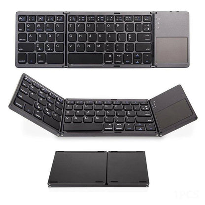 TECLADO INALÁMBRICO MINI BLUETOOTH PLEGABLE CON TOUCH PAD