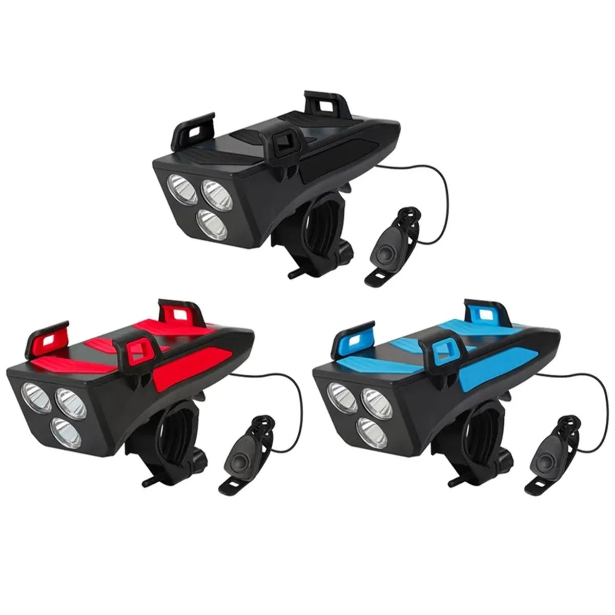 Linterna 4 en 1 para bicicleta
